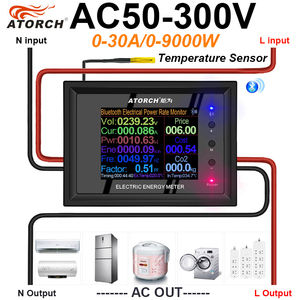 AT24-30A ATORCH AC50-300V/30A 2.4 ”数字电压表指示器功率能量电流表电流安培伏特瓦表测试仪 - Product Image 2