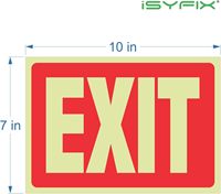 Lot d'autocollants de signalisation de sécurité « Sortie, pas une sortie d'urgence et extincteur » en vinyle rouge, 10x7 et 4x12 pouces