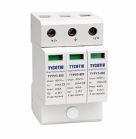 TYCOTIU TYPV3-1000 T2 Parafoudre 3P 3 pôles 40kA 1000V CC Classe II Classe C pour système solaire