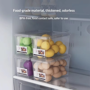 Boîtes de Rangement Alimentaire Hermétiques avec Poignée Carrée pour Réfrigérateur, Conteneurs Organiseurs de Maison - Product Image 5