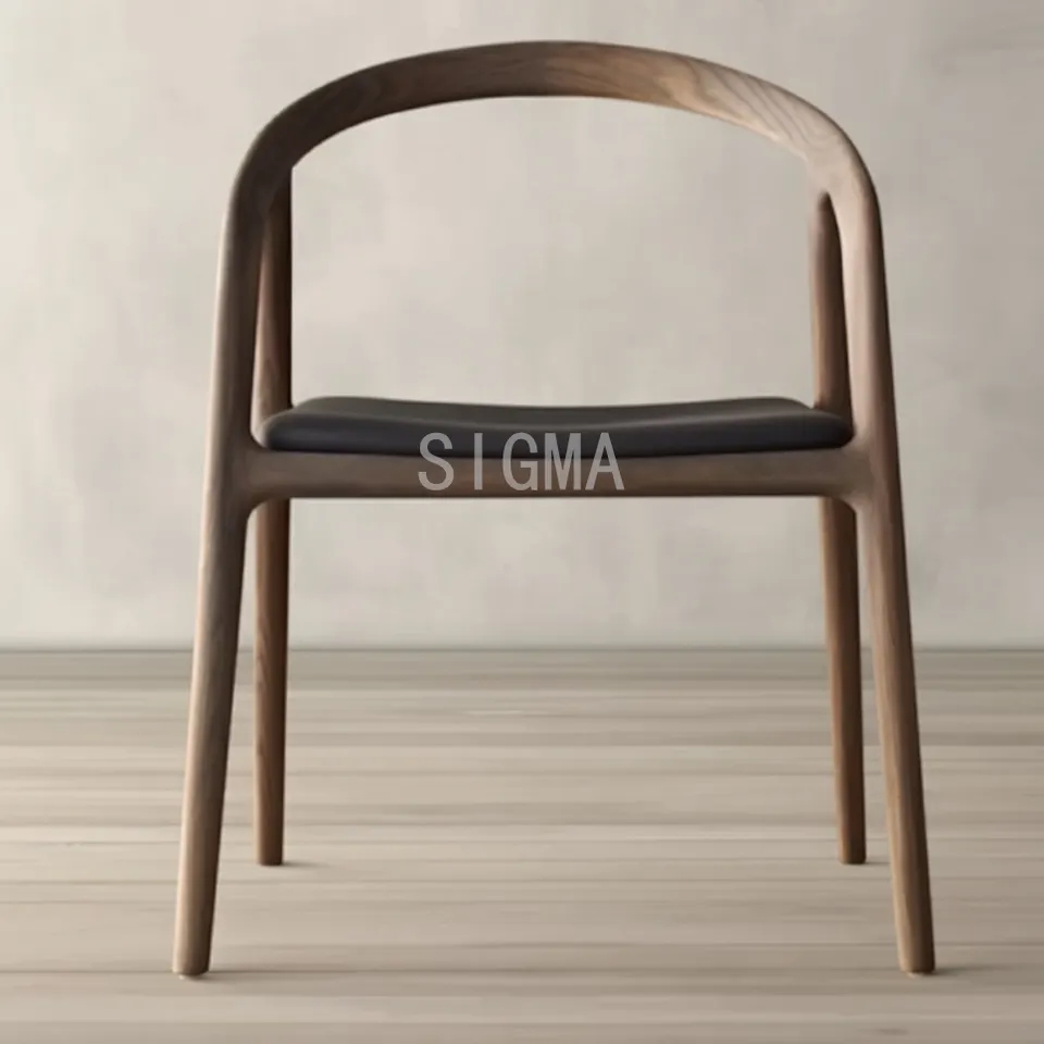 Wholesale Luxury Classic Design Armrest Chair Restaurant Dining Chair With Wood Legs