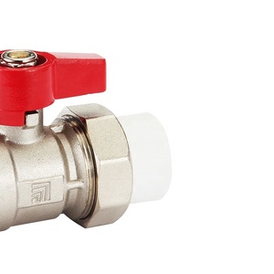 Bille manuelle en laiton avec raccord 1/2 pouce DN15/DN20 pour eau et chauffage, nickelée TZK T463 - Product Image 3