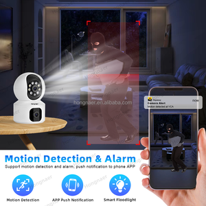 Hongnaer 4MP ống kính kép tầm nhìn ban đêm thông minh không dây CCTV PTZ <span class=keywords><strong>IP</strong></span> <span class=keywords><strong>Camera</strong></span> hopeway 360 nhà 2.4G 5G WIFI CCTV Mạng <span class=keywords><strong>Camera</strong></span> An Ninh - Product Image 5
