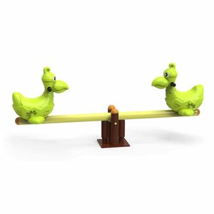 Cour bébé terrain de jeu bricolage chien crocodile en forme d'animal Double siège enfants adulte fer acier tuyau balançoire Machine jouet pour enfants - Product Image 3