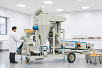 Petit équipement de nettoyage d'avoine pour moulin agricole, crible à air, structure compacte, machine de traitement des céréales, faible coût