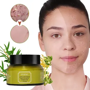 Private Label Facial Skin Care Natural Herbal Tea Tree Oil Whitening Scars Removal Anti Acne Face Cream