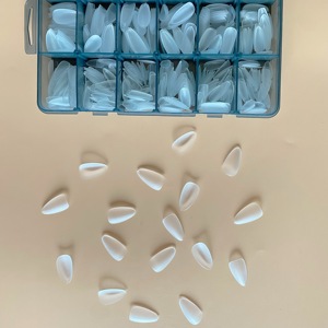 Gel consejos uñas 500 unids/caja francés acrílico redondo de Oval aguja <span class=keywords><strong>Glamour</strong></span> pegamento X Gel Kit de recarga de la cubierta completa de uñas - Product Image 1