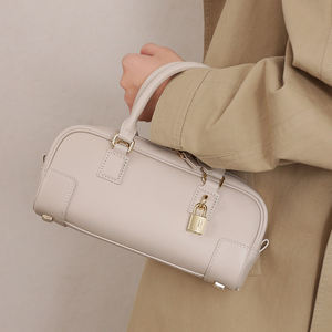 Tendencias de Moda 2025: Bolso Boston de Piel Genuina de Vacuno, Versátil, con Cierre de Cremallera, Estilo Bowling, para Llevar al Hombro o Cruzado - Product Image 2