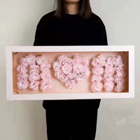 Neues Design Benutzer definierter Luxus strauß Ich liebe Mutter Blumen Geschenk boxen Rechteck Schokolade und Blumen kasten für Muttertag