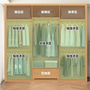 XHA Customizable New Solid Wood <b>Sliding</b> Door Wardrobe Modern Simple Style Bedroom Storage <b>Large</b> Eco-Friendly 3 Shelves 5+ - Product Image 3