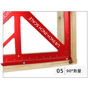 Lớn chế biến gỗ tam giác góc Cai Trị 90/<span class=keywords><strong>45</strong></span> độ đo đo inch đa chức năng hợp kim nhôm thợ mộc vuông - Product Image 4