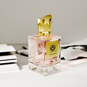 [Personalizzato] di alta qualità bottiglia di vetro quadrato di lusso irregolare oro coperchio profumo nero profumo atomizzatore con tappo - Product Image 2