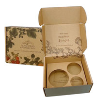 Cajas de embalaje de tarro de vela con logotipo personalizado de cartón corrugado Kraft ecológico con inserto