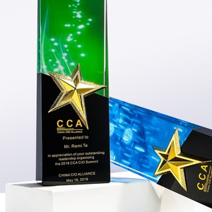 Luxury Transparent Crystal <b>Trophy</b> Torch Winner <b>Cup</b> Champion Football Business Honor Gift From China Supplier - Product Image 4