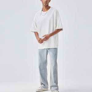 Vêtements 100 coton t-shirt blanc personnalisé hommes t-shirt lueur dans le noir 100 pour cent coton t-shirt uni - Product Image 5