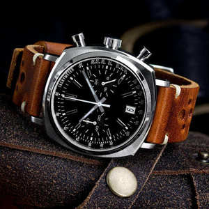 Reloj de Pulsera Cronógrafo de Acero Inoxidable de Lujo y Alta Calidad, Esfera con Logotipo Personalizado, Correa de Acero Inoxidable para Hombre, Estilo Deportivo y de Lujo - Product Image 2