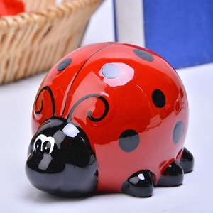 Gốm 3d Ladybug Shaped <span class=keywords><strong>Money</strong></span> Saving Box Kids Piggy Ngân Hàng Đồng Xu Để Bán - Product Image 3