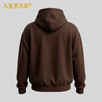 Sweat à capuche personnalisé vintage marron uni de haute qualité en coton lourd 100% pour femme, en molleton bouclette, idéal pour l'automne et l'hiver, style streetwear