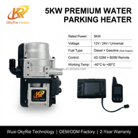 Chauffe-eau diesel de stationnement 12V 5KW, type chauffage de l'eau, avec télécommande
