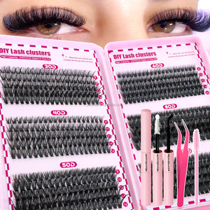Private Label Handmade DIY Individual EyelasheClusters 100D 200D Thick <strong>Volume</strong> 5d Fluffy Segment <strong>Lash</strong> ClustersKit Custom Logo - Product Image 4