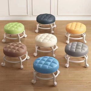 Tabouret pivotant moderne pour la maison, à roulettes universelles en PP, pour enfants, déménagement et travaux ménagers, portable - Product Image 4