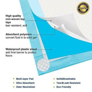Protège-draps jetables de haute qualité pour animaux de compagnie, en tissu doux avec absorption des odeurs, imperméables et à prix abordable - Product Image 3