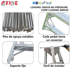 Escalera de Trípode de Aluminio de 10 Escalones para Cosecha de Frutas en Huertos Agrícolas - Product Image 2