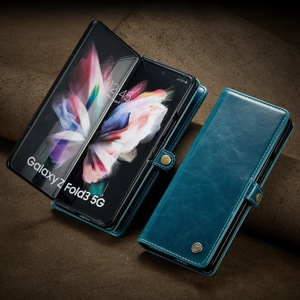 Funda de cuero para teléfono Samsung <span class=keywords><strong>Galaxy</strong></span> <span class=keywords><strong>Z</strong></span>, carcasa a prueba de golpes, Retro, para libro de negocios, con tapa, ranura para tarjeta, 3 y 4 - Product Image 1