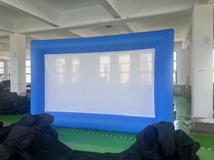 Mavi Şişme Projeksiyon Perdesi, Arka Bahçe Partisi için Üfleyici ile Sinema Perdesi - Product Image 2