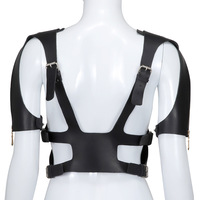 Manteau de Bondage en cuir PU pour femme, veste droite érotique ajustable, harnais corporel, Cosplay, jouet sexuel BDSM, pour adulte