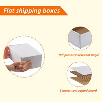 Lot de 25 boîtes d'expédition 9x6x4 pouces, boîte en carton ondulé blanc, courrier littéraire