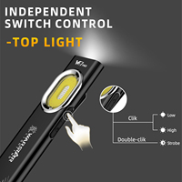 Lámpara de Inspección Recargable USB-C de 700lm con Doble COB Magnético, Resistente al Agua IPX4, Luz UV395 para Reparación de Automóviles, Taller y Garaje