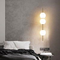 Lampe nordique Simple à suspension pour chambre à coucher, lustre à raisin, boule en verre, lampe suspendue pour salon, maison, lumière LED, éclairage de salle à manger
