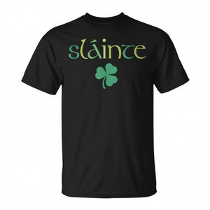 T-shirt débardeur tendance et mignon pour la Saint-Patrick, motif irlandais Slainte, produit promotionnel à la mode - Product Image 3