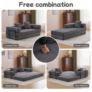 Fabricante de Compresión al Vacío, Sofá <span class=keywords><strong>Cama</strong></span> Futón de 2 Plazas de Tela Comprimida al Vacío, Sin Marco, Muebles para Sala de Estar - Product Image 2