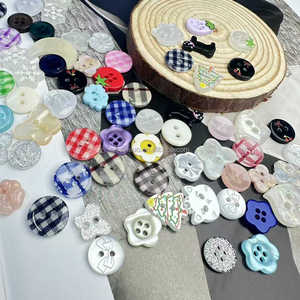 Nhựa Mặt Trăng Nút Sao Nút Trẻ Em Nút Hoa Phụ Kiện Nút 2 Lỗ Giáng Sinh tress Vui Vẻ Nút - Product Image 6