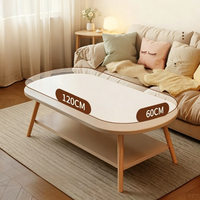 Table basse compacte pour salon, table à thé pour usage domestique, table à thé simple et moderne, idéale pour chambre à coucher ou maison en location