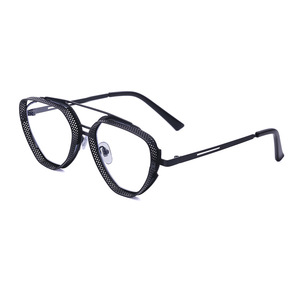 Lunettes de soleil rétro steampunk <span class=keywords><strong>BOOM</strong></span> BM2171 pour homme, nouveau style, monture irrégulière en métal gris ajouré, protection UV400, verres PC - Product Image 3