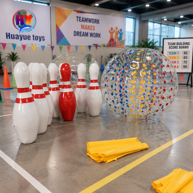 Outdoor Inflatable Human Bowling Set Human Hamster Ball Zorb Ball With Inflatable Bowling Pins