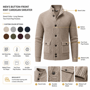 Winter Fleece Warm <strong>Men's</strong> Hooded Pullover Sweater Slim Fit Zipper Closure ODM Supply <strong>Christmas</strong> <strong>Jumper</strong> - Product Image 3