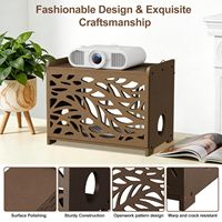 Boîte de rangement en bois multi-niveaux pour routeur, étagère de bureau pour décodeur, organisateur de câbles optiques pour salon/bureau