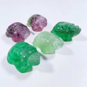 Tortue en cristal de <span class=keywords><strong>fluorite</strong></span> naturel, 1 pouce de long, sculptée à <span class=keywords><strong>la</strong></span> main en chine, pour vente ou décoration - Product Image 3