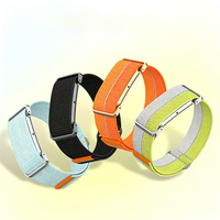 Bracelet en nylon avec boîtier métallique pour montre connectée Google Fitbit Air, bracelet de sport souple, respirant et réglable pour hommes et femmes