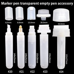 6,0mm schräge Pinsels pitze Art markierungen Pigment tinte Kunststoff körper Leerer Acryl markierung stift Nachfüllbar - Product Image 5