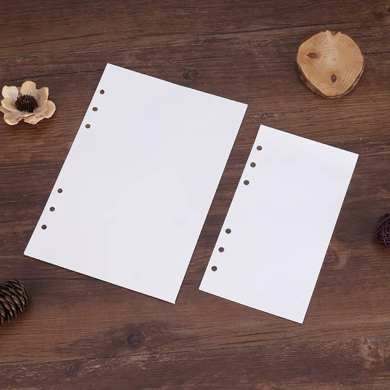New Style A6 Notebook Planner Inner Page Grid Line Budget Binder Replace Insert Paper With 6 Holes