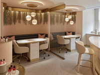 Conception d'intérieur moderne et personnalisée pour salon de manucure & Mobilier sur mesure pour salon de manucure - Personnalisation complète de l'espace commercial pour salon de manucure