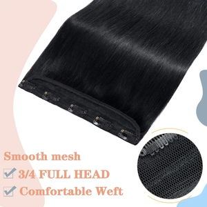 Extensiones de Cabello con Clip de Puntas Gruesas, Extensiones de Cabello con Hilo <span class=keywords><strong>Invisible</strong></span>, Hilo Elástico, Extensiones de Cabello Humano - Product Image 5