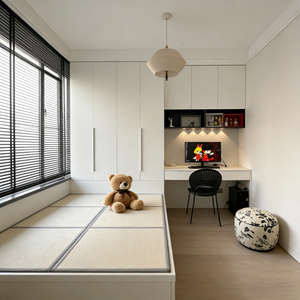 Juego de Dormitorio Infantil Moderno de Madera con Armario Tatami y Sillón para Apartamento y Villa - Product Image 2