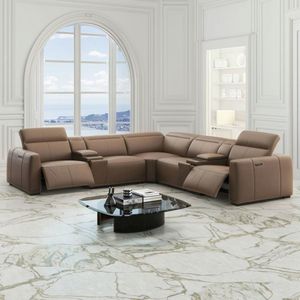 L bentuk Modular kulit asli bagian Modern <span class=keywords><strong>Sofa</strong></span> malas <span class=keywords><strong>Set</strong></span> dengan fitur dapat diperpanjang untuk penggunaan Hotel Villa Gym & Mall - Product Image 1