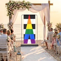 Toile de fond personnalisée à motif arc-en-ciel pour alliés LGBT, idéale pour les séances photo en studio et les aménagements de photobooth pour événements spéciaux
